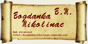 Bogdanka Mikolinac vizit kartica